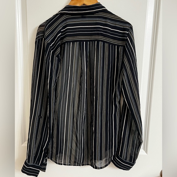 Ann Taylor Petite XXS Striped Blouse - Picture 2 of 4